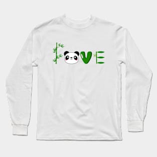 Love Panda, Panda Love, Panda And Bamboo Long Sleeve T-Shirt